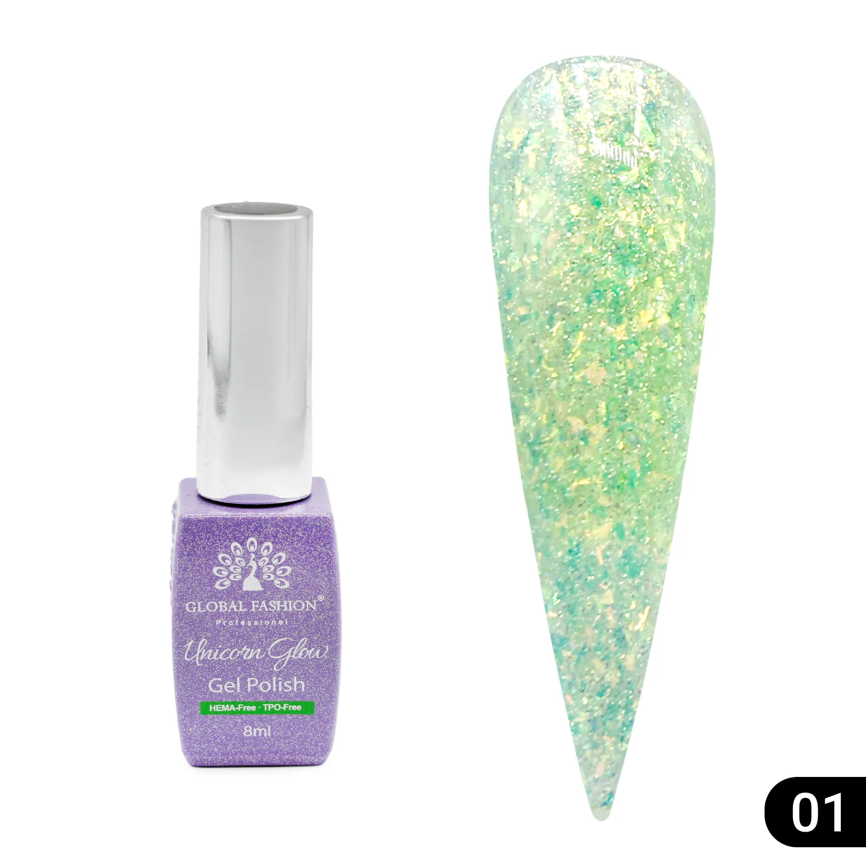 Гел Лак Unicorn Glow 8 мл, 01