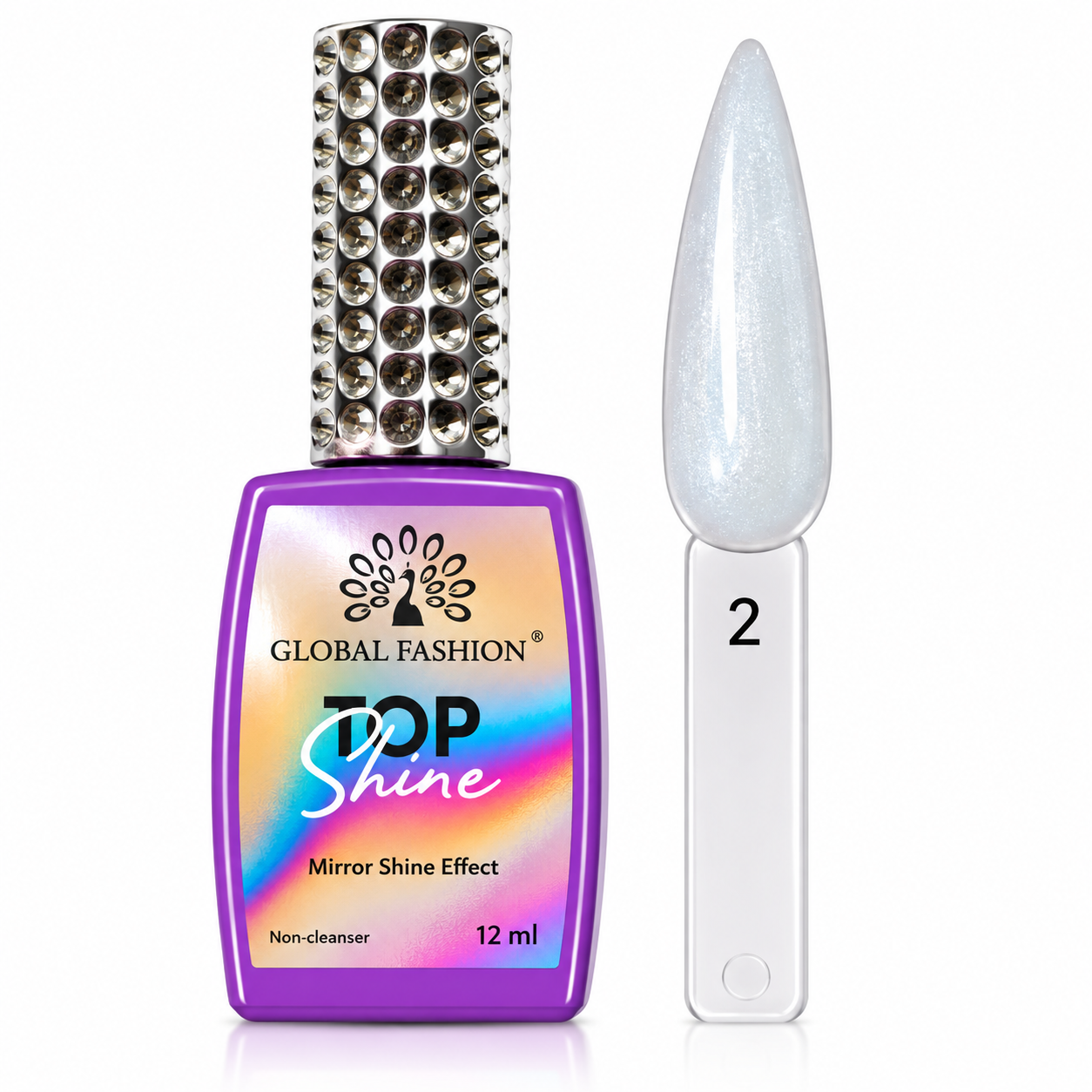 „TOP SHINE“ топ лак без лепкав слой, 12 мл, номер 02